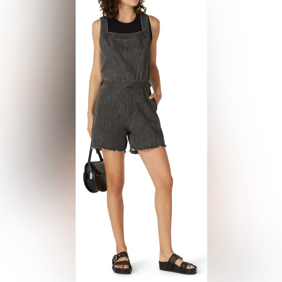 Rag & Bone Jean 100% Cotton Cross Back Romper Rent the Runway Preloved L $325 - Picture 1 of 6